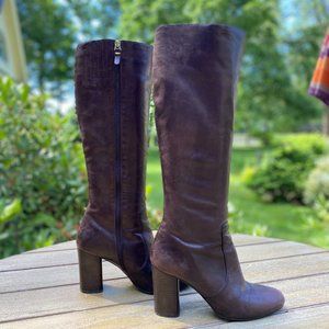 Via Spiga Softest Leather Tall Shaft High Heel Boots